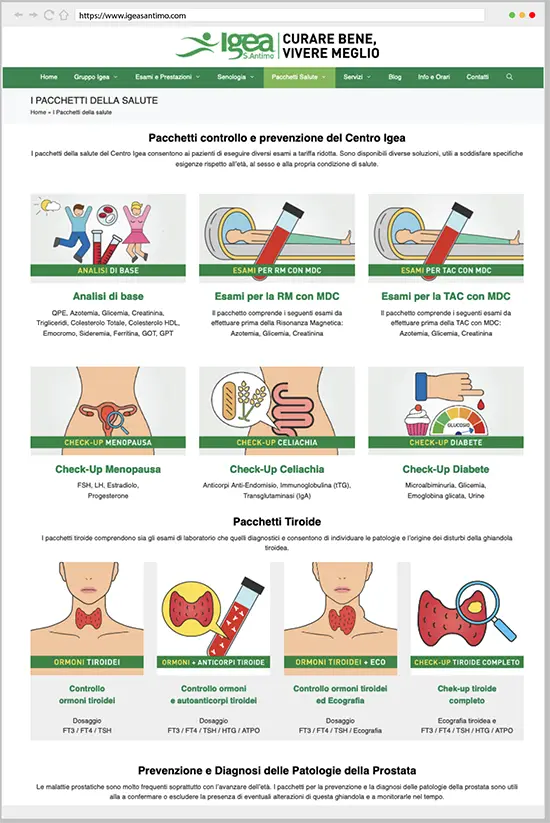 pacchetti sito web Igea